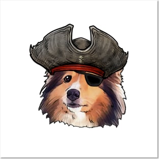 Shetland Sheepdog Pirate Posters and Art